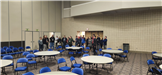 Citizen Academy tours the Exhibit Hall at the Bismarck Event Center. 