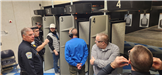 Citizen Academy prepares to use the firing range at the Police Department. 