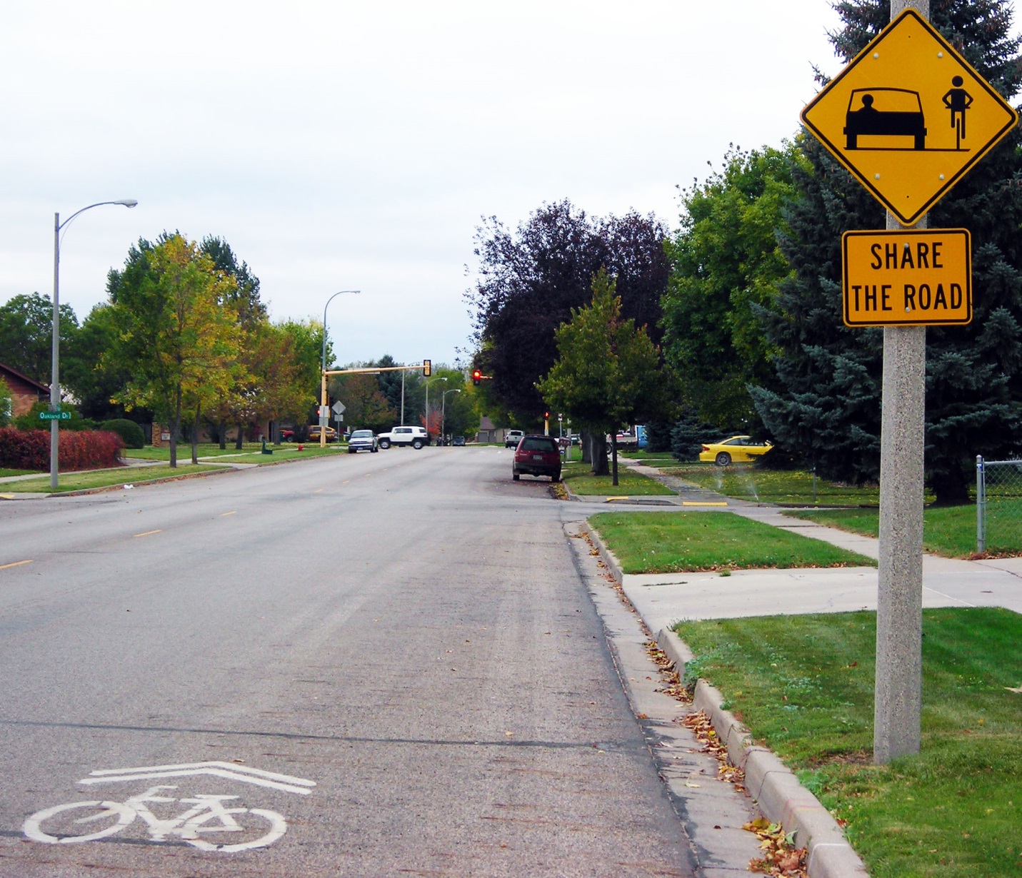 Sharrow and Share the Road Sign Example