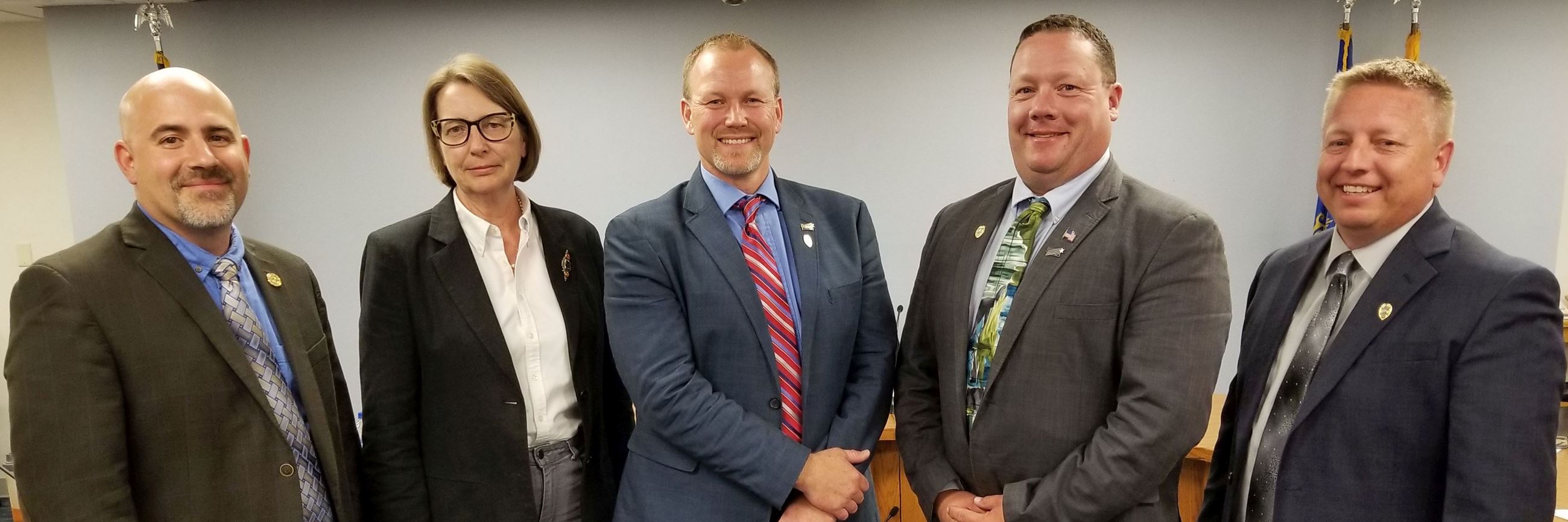 Bismarck Board of Commissioners Shawn Oban, Nancy Guy, Steve Bakken, Steve Marquardt, Greg Zenker