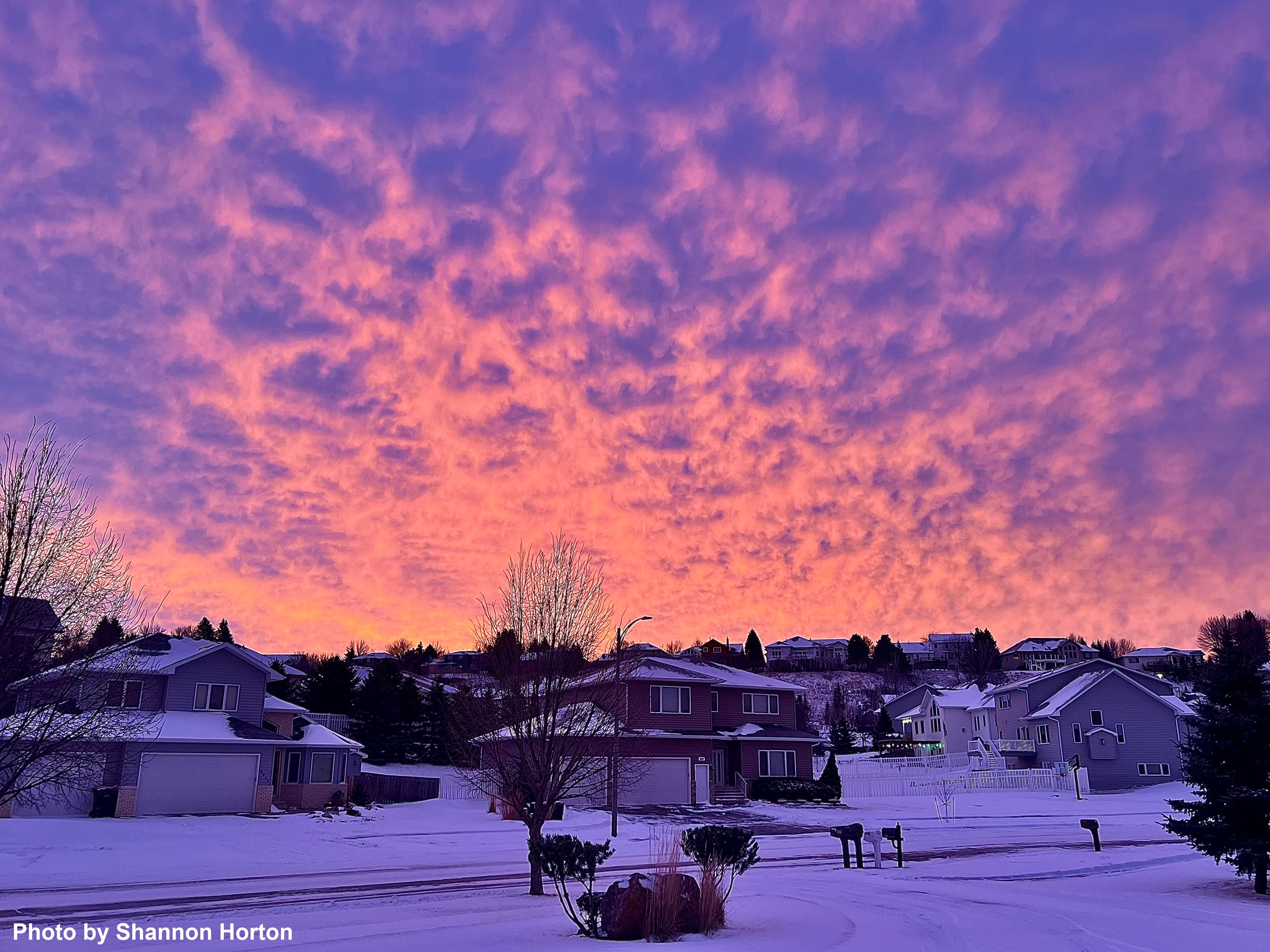 Colorful Bismarck sunset. 