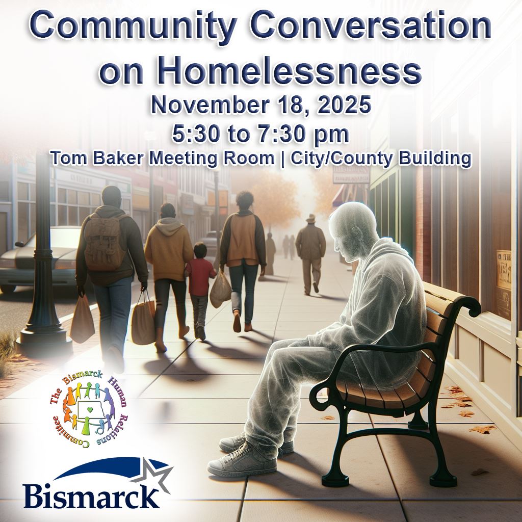 Graphic of people walking past invisible person. 