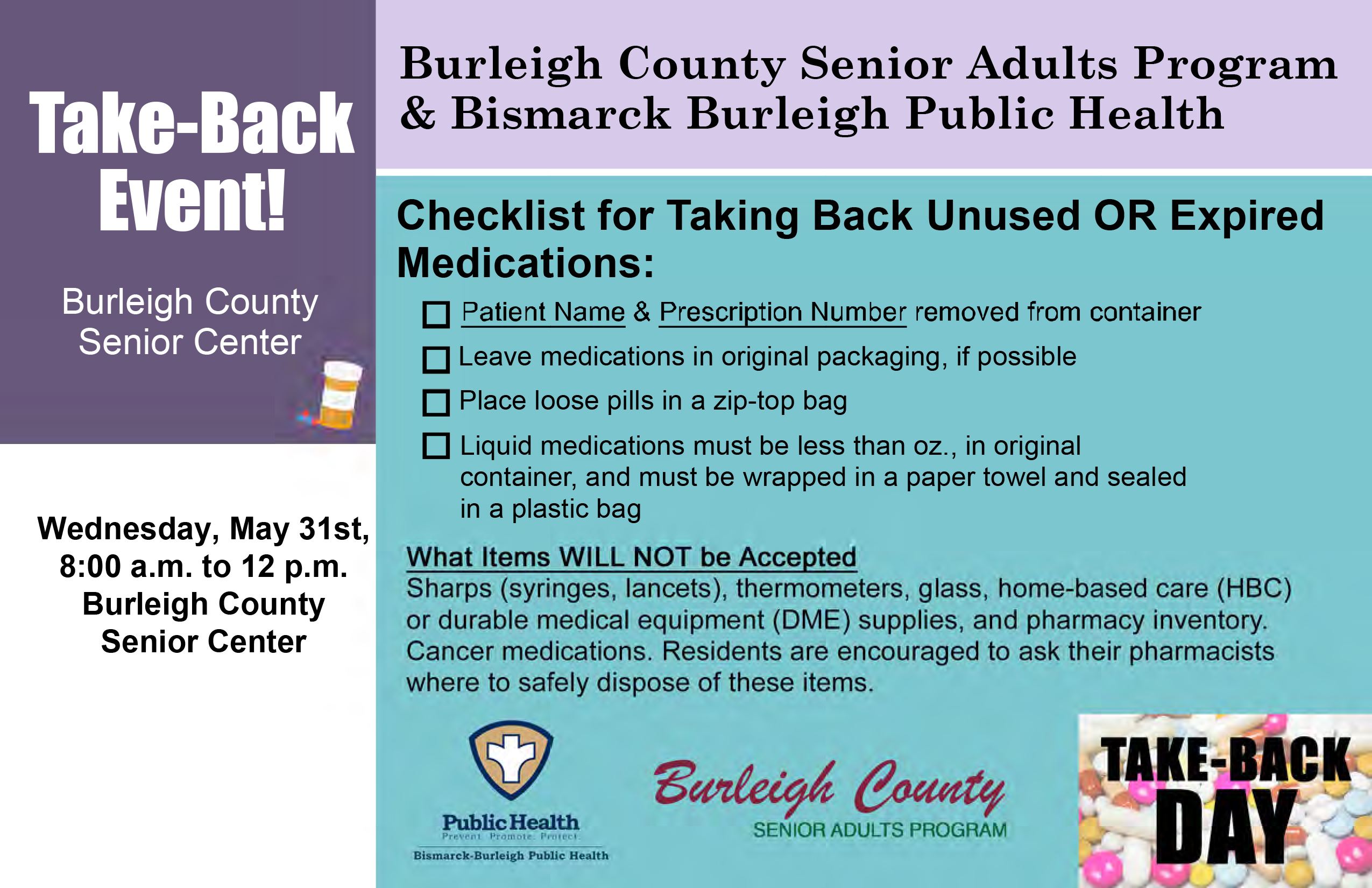 5.31.2023 -Burleigh County Senior Center-Take Back updated