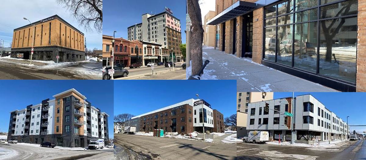 A six-picture collage of projects funded through the Renaissance Zone. 