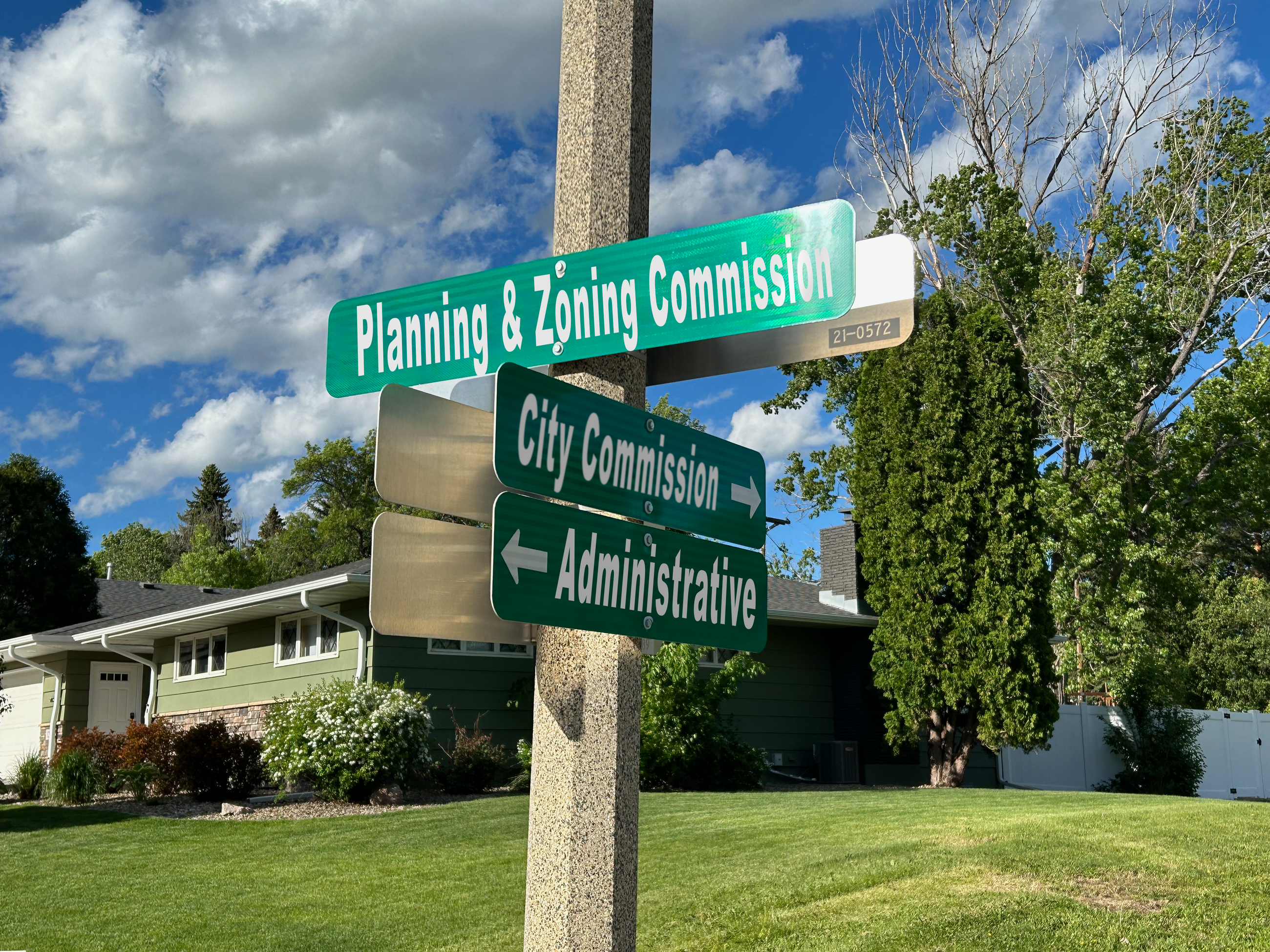 Planning and zoning commission, city commission, or administrative action