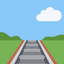 Train Tracks stretching away into the distance