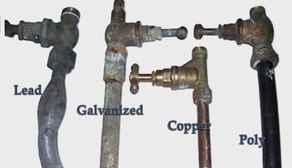 Different service line materials