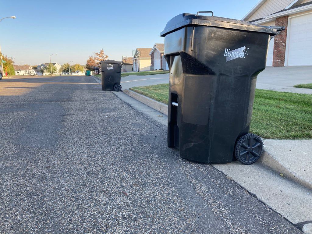 Garbage Can View on Street